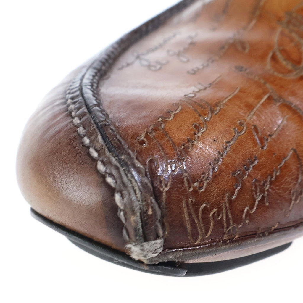 Berluti(ベルルッティ) カリグラフィ インディオ ローファー フラットシューズ 革靴 レザー ブラウン