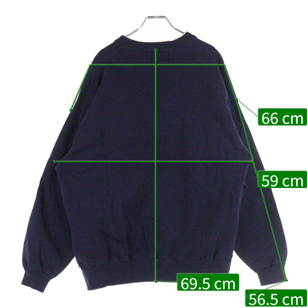 L.L.Bean(エルエルビーン) 90S VINTAGE RUSSELL ATHLETIC ヴィンテージ USA製 ラッセルアスレティック ヘンリーネック コットンポリ スウェット トレーナー ネイビー
