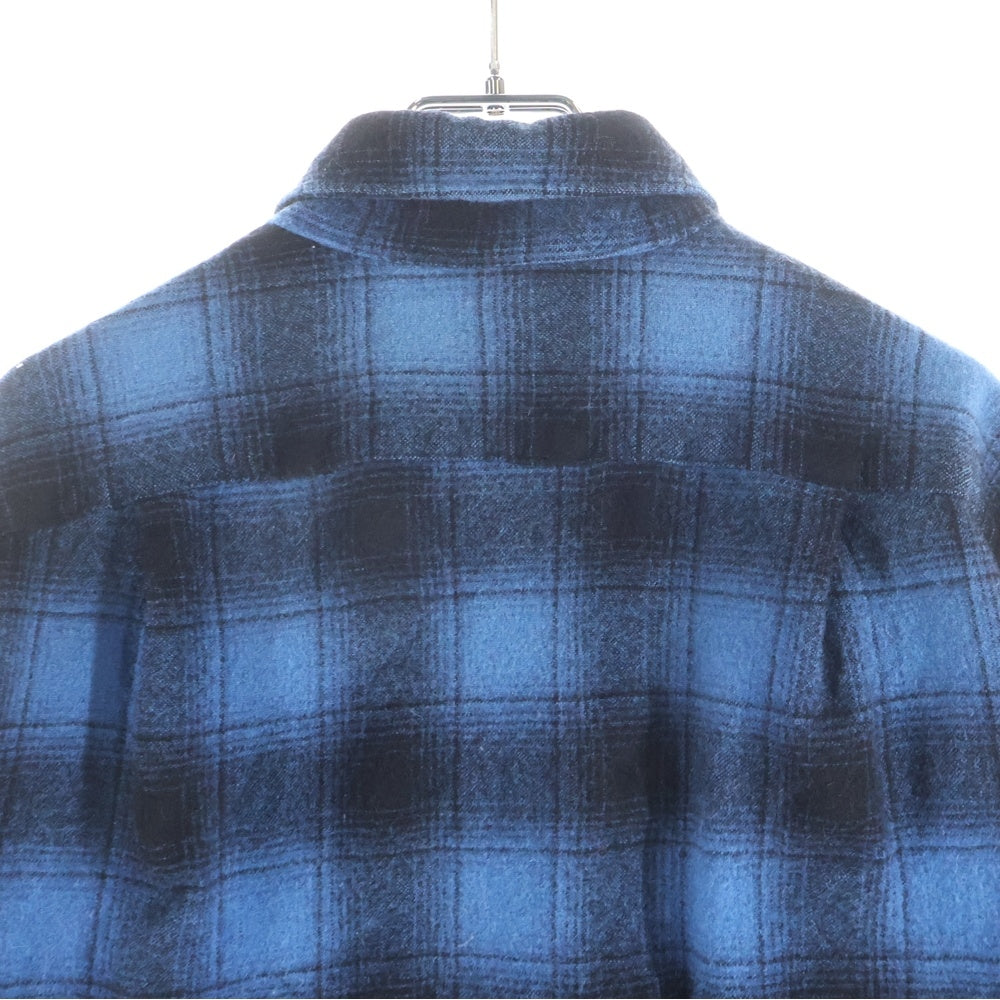 PENDLETON(ペンドルトン) 60S VINTAGE CHECK WOOL L/S SHIRT OUTDOORS MAN オンブレチェック ウール 長袖シャツ ブルー/ブラック