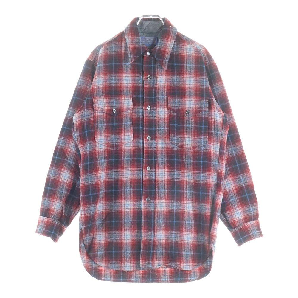 PENDLETON(ペンドルトン) 60S VINTAGE CHECK L/S SHIRT オンブレ チェック シャツ 長袖シャツ レッド/ブラック/ホワイト