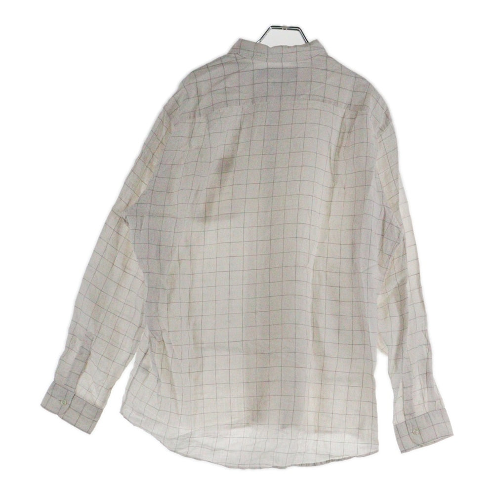 POLO RALPH LAUREN(ポロラルフローレン) 90S VINTAGE BONNARD ヴィンテージ インドネシア製 ボナール チェック柄 リネン 長袖シャツ アイボリー