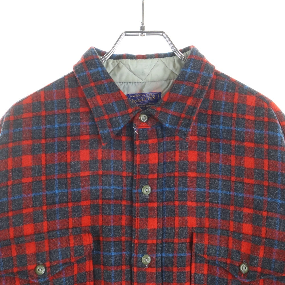 PENDLETON(ペンドルトン) 50S VINTAGE CHECK L/S SHIRT オンブレ チェック シャツ 長袖シャツ レッド/ブラック/ブルー
