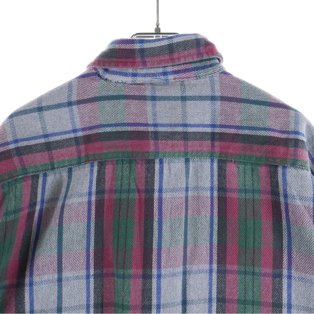 FIVE BROTHERS(ファイブブラザー) 90S VINTAGE CHECK L/S SHIRT ヴィンテージ チェック ボード 長袖シャツ グレー/パープル/カーキ