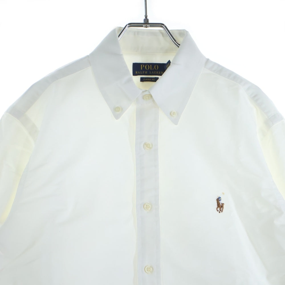 POLO RALPH LAUREN(ポロラルフローレン) ポニー刺繍 ボタンダウン コットン 長袖シャツ ホワイト