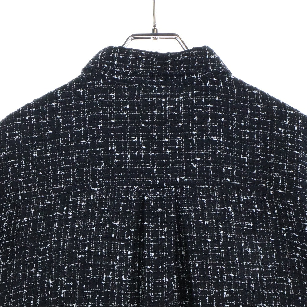 SOPHNET.(ソフネット) 24SS ツイード 半袖シャツ ブラック SOPH-240005