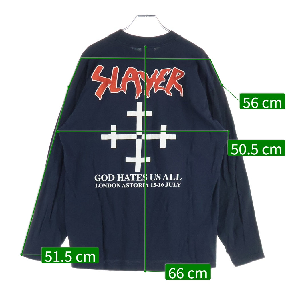 VINTAGE(ヴィンテージ) 90s SLAYER GOD HATES US ALL L/S スレイヤー ロンT 長袖カットソー ブラック