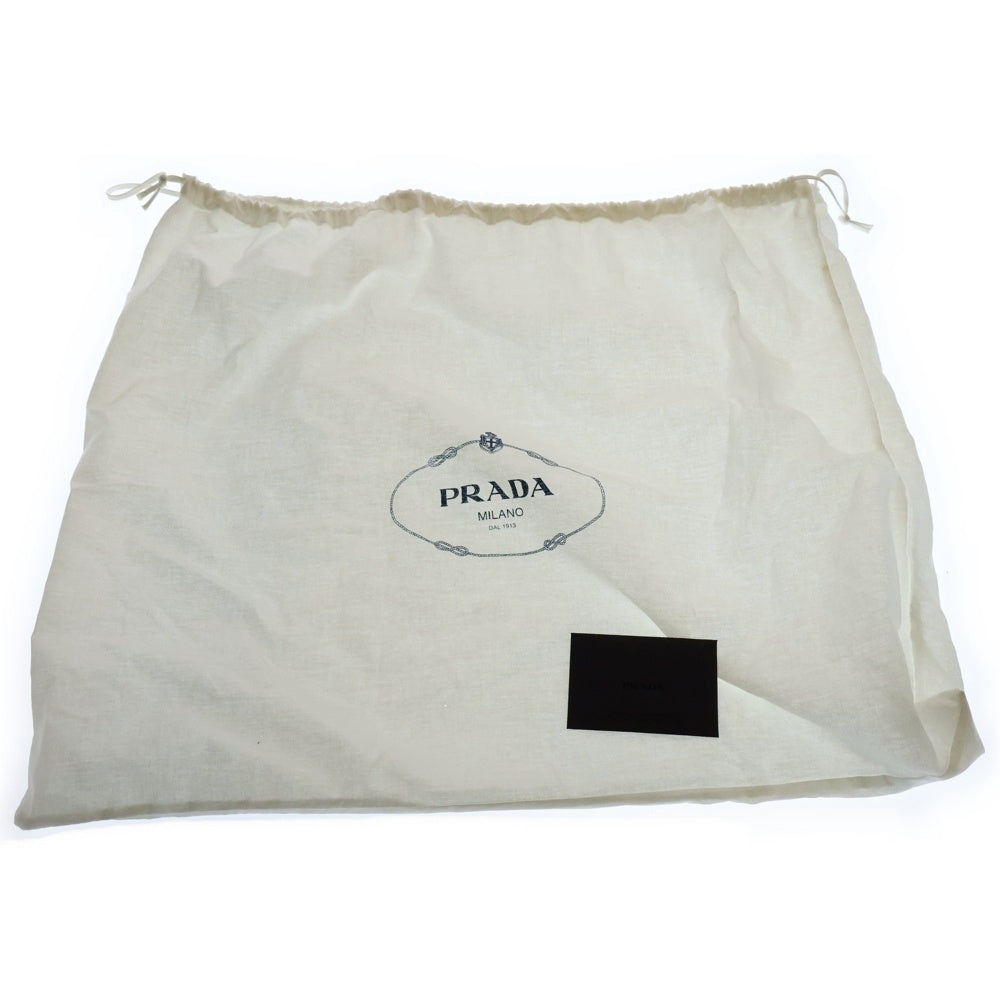PRADA(プラダ) キャンバストート ハンドバッグ トートバッグ ベージュ×ブラウン ゴールド金具 キャンバス×レザー 1BG356