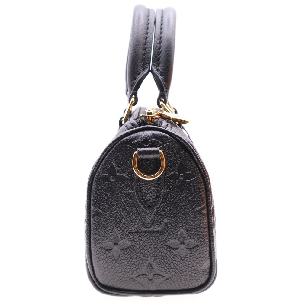 LOUIS VUITTON(ルイヴィトン) モノグラム アンプラント ナノスピーディ ミニボストン バッグ ブラック レザー RFID M82450