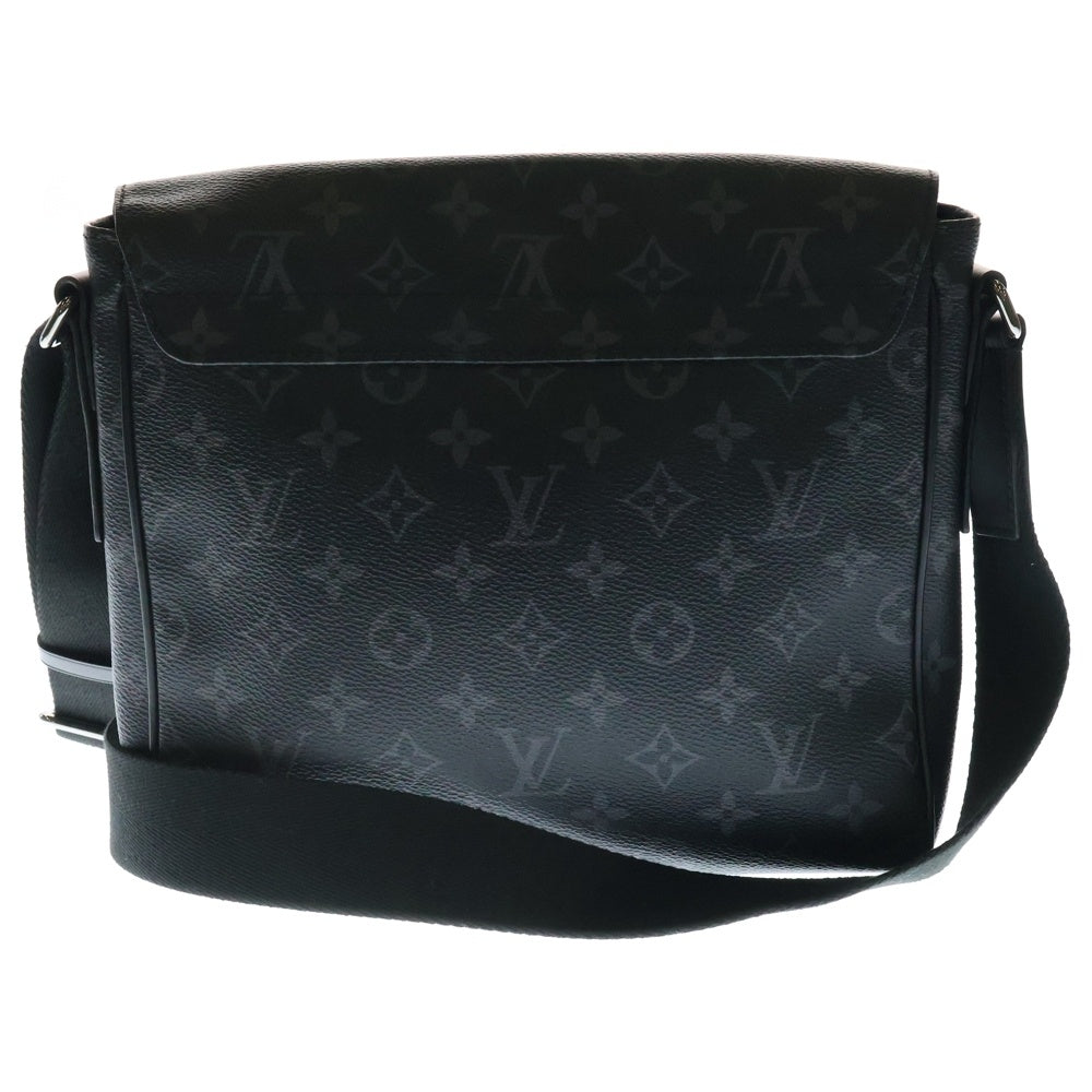 LOUIS VUITTON(ルイヴィトン) モノグラムエクリプス ディストリクトPM ショルダーバッグ ブラック シルバー金具 レザー×PVC M44000