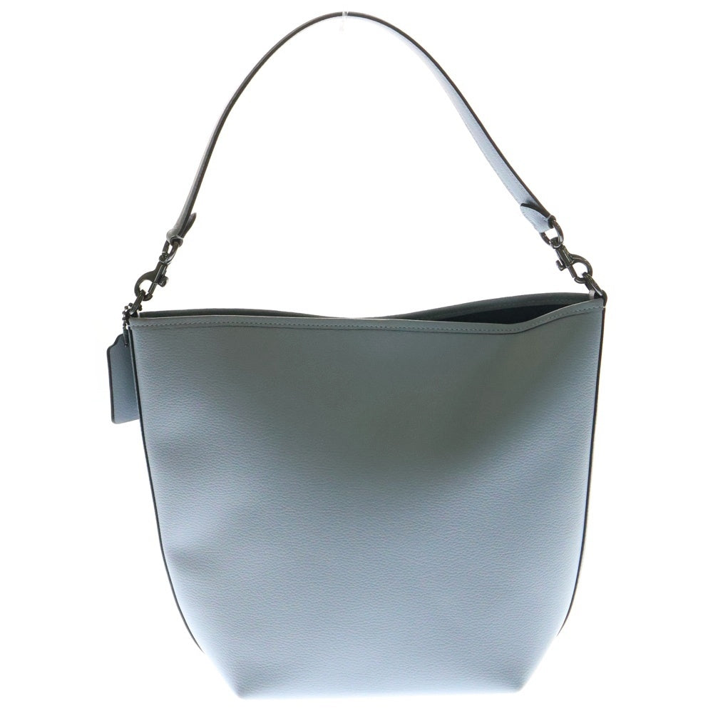 COACH(コーチ) シティ ラージ バケット バッグ ハンドバッグ ワンショルダーバッグ ライトブルー ガンメタ金具 レザー