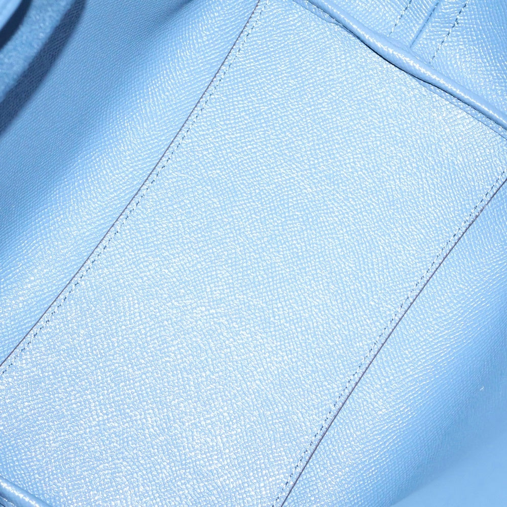 COACH(コーチ) シティ ラージ バケット バッグ ハンドバッグ ワンショルダーバッグ ライトブルー ガンメタ金具 レザー