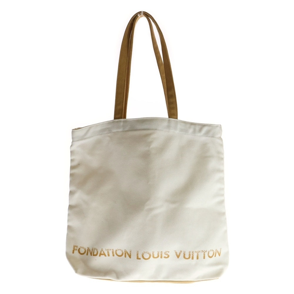 LOUIS VUITTON(ルイヴィトン) 美術館限定 フォンダシオン トートバッグ ハンドバッグ ホワイト×ブラウン キャンバス