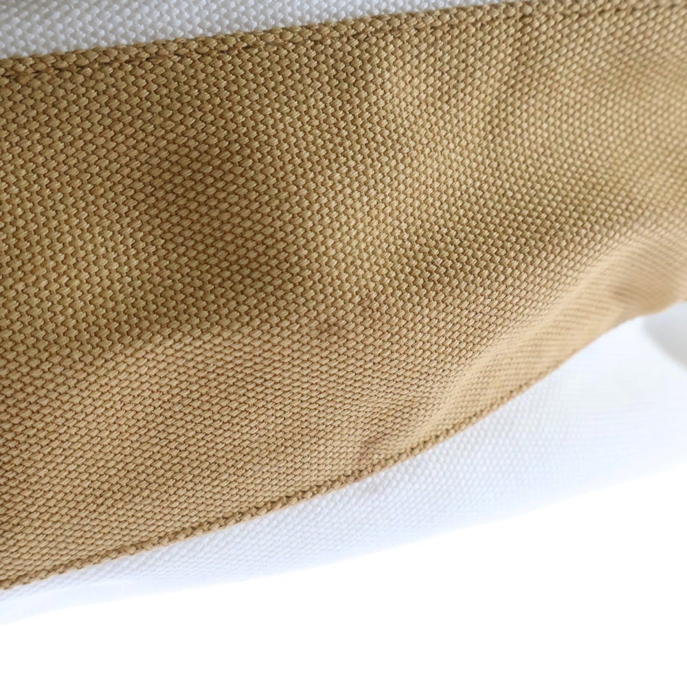 LOUIS VUITTON(ルイヴィトン) 美術館限定 フォンダシオン トートバッグ ハンドバッグ ホワイト×ブラウン キャンバス