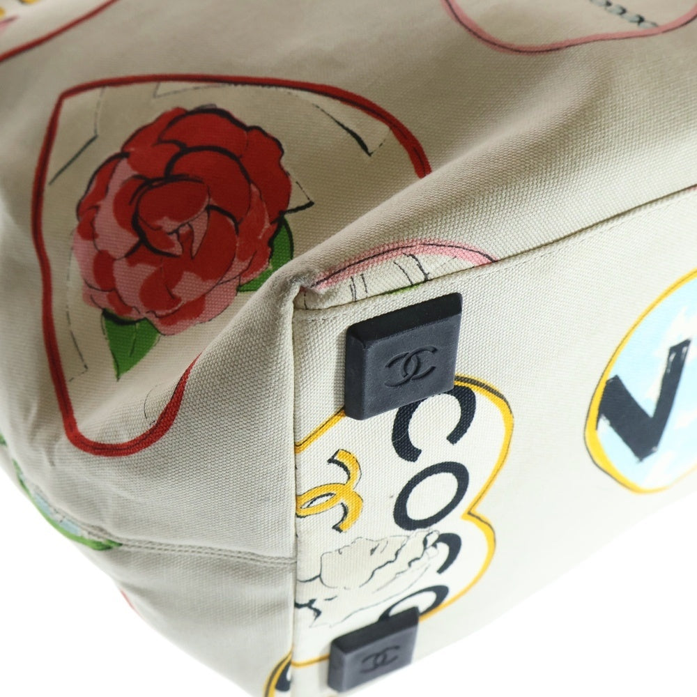 CHANEL(シャネル) ココマーク バレンタイン ハンドバッグ トートバッグ キャンバス ホワイト