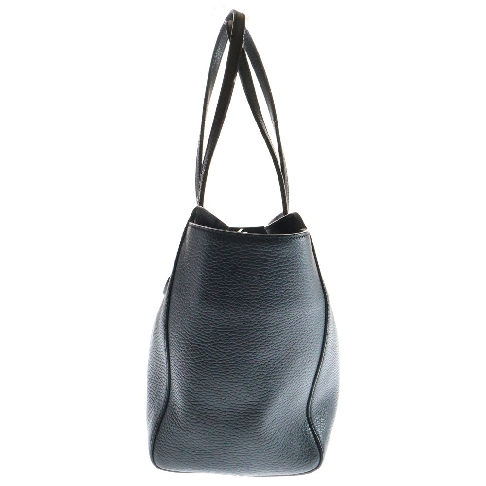 GUCCI(グッチ) ロゴ スウィング ハンドバッグ トートバッグ ブラック ゴールド金具 レザー 354408
