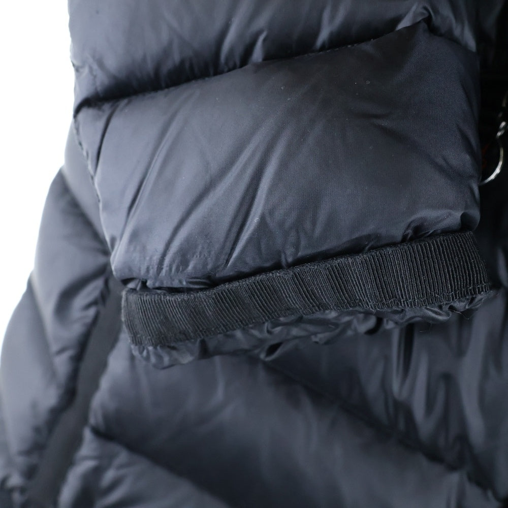MONCLER(モンクレール) HERMINE エルミンヌ ジップアップ フーデッド ダウン ロング ジャケット コート ブラック レディース 32093493390553048