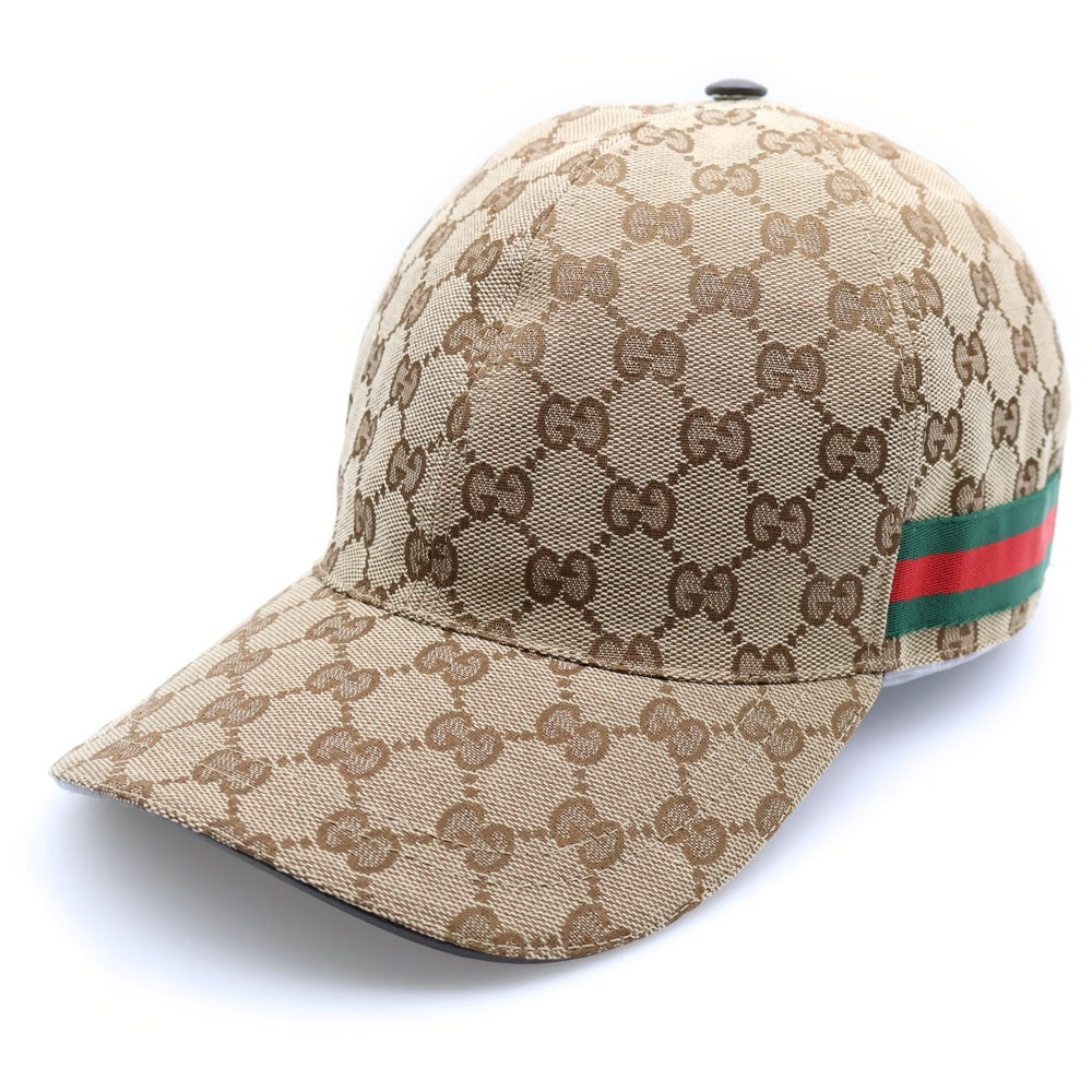 GUCCI(グッチ) GGキャンバス ベースボール キャップ ベージュ #L 200035