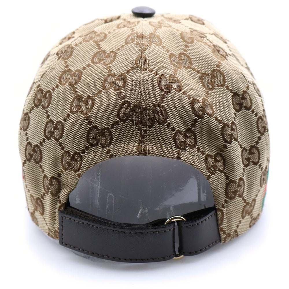 GUCCI(グッチ) GGキャンバス ベースボール キャップ ベージュ #L 200035