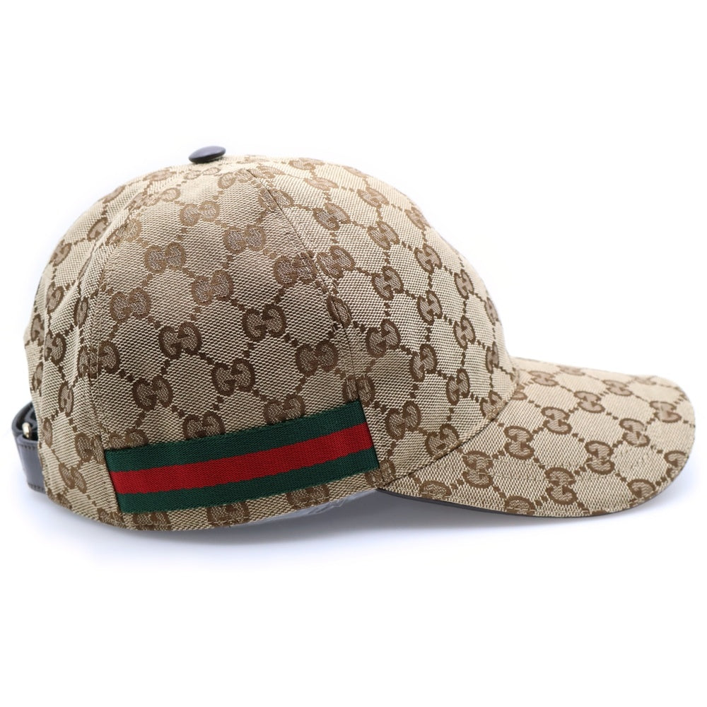 GUCCI(グッチ) GGキャンバス ベースボール キャップ ベージュ #L 200035