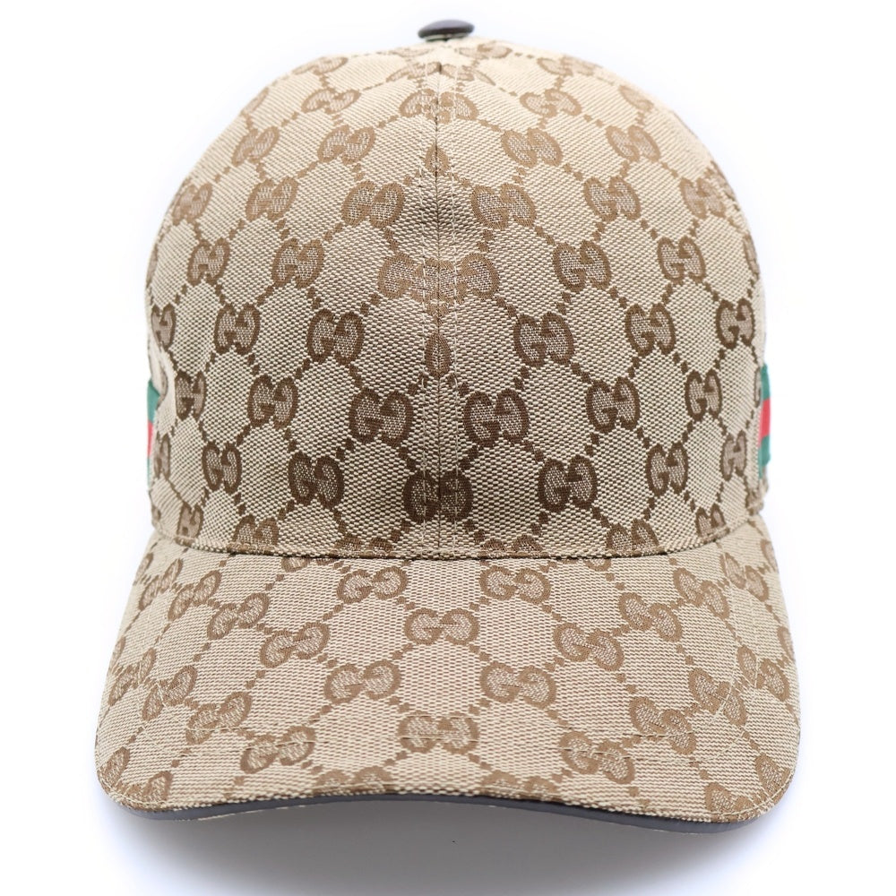 GUCCI(グッチ) GGキャンバス ベースボール キャップ ベージュ #L 200035