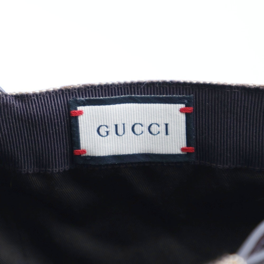 GUCCI(グッチ) GGキャンバス ベースボール キャップ ベージュ #L 200035