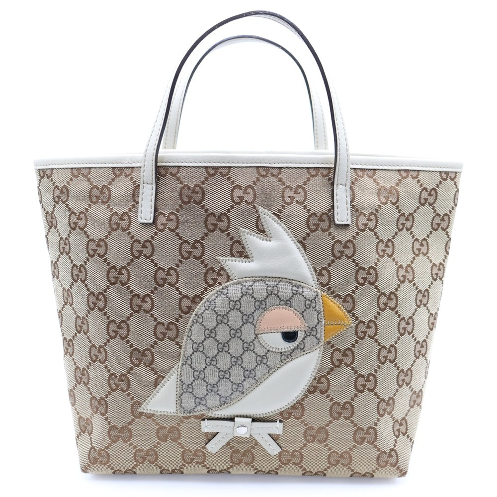 GUCCI(グッチ) GGキャンバス パパガッロ チルドレンズ ミニトートバッグ ベージュ キャンバス 271101