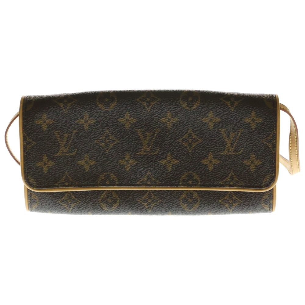 LOUIS VUITTON(ルイヴィトン) モノグラム ポシェットツインGM レザーミニショルダーバッグ ブラウン レディース M51852