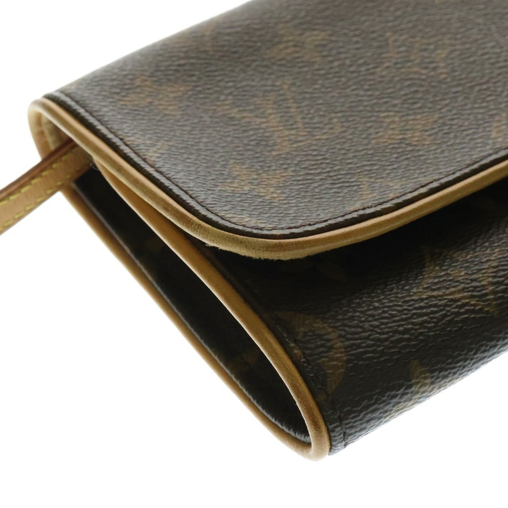 LOUIS VUITTON(ルイヴィトン) モノグラム ポシェットツインGM レザーミニショルダーバッグ ブラウン レディース M51852