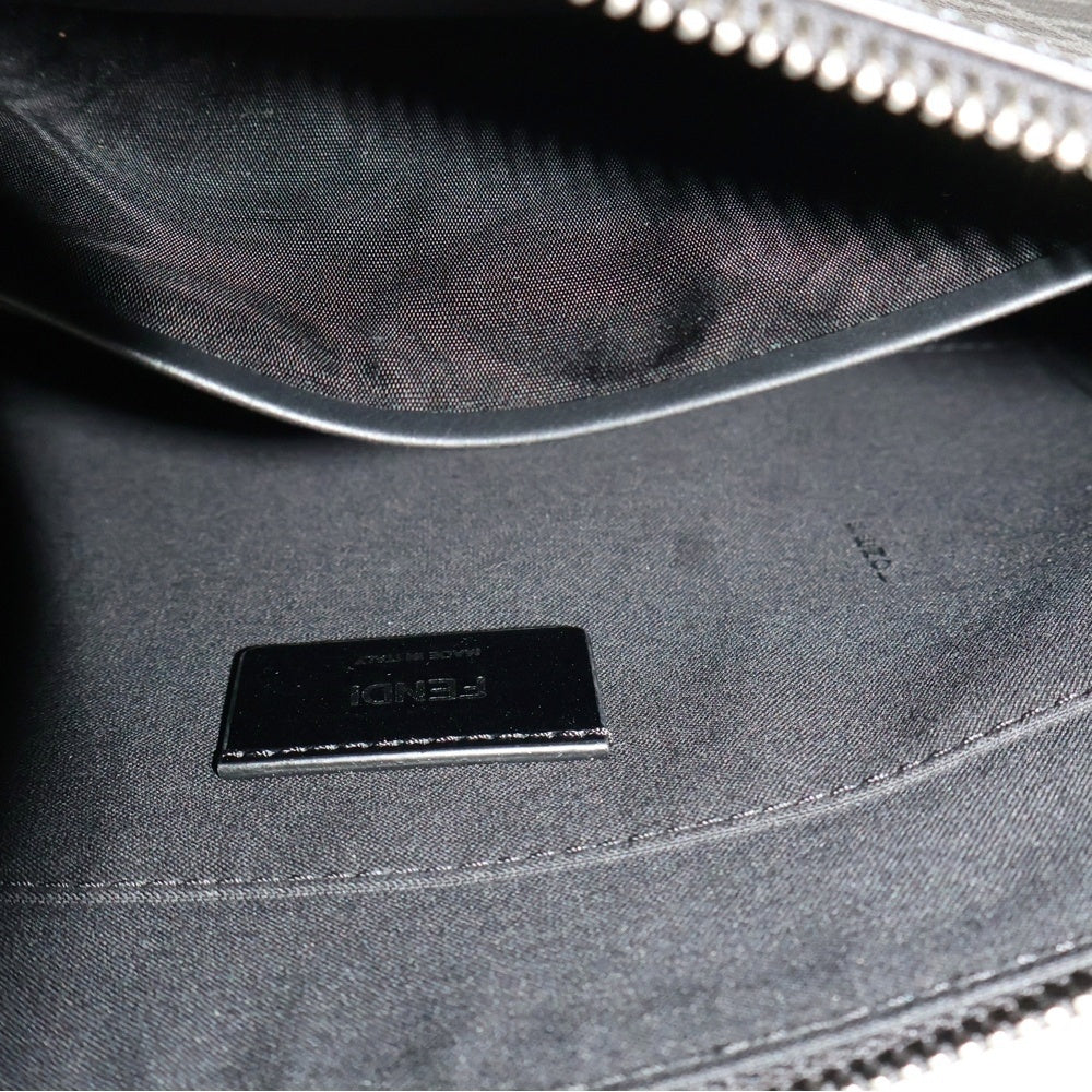 FENDI(フェンディ) ダイアゴナル フラットスリム クラッチバッグ セカンドバッグ ブラック×イエロー レザー×PVC 7VA491