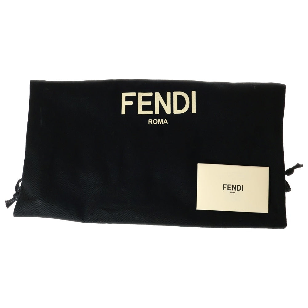 FENDI(フェンディ) ダイアゴナル フラットスリム クラッチバッグ セカンドバッグ ブラック×イエロー レザー×PVC 7VA491