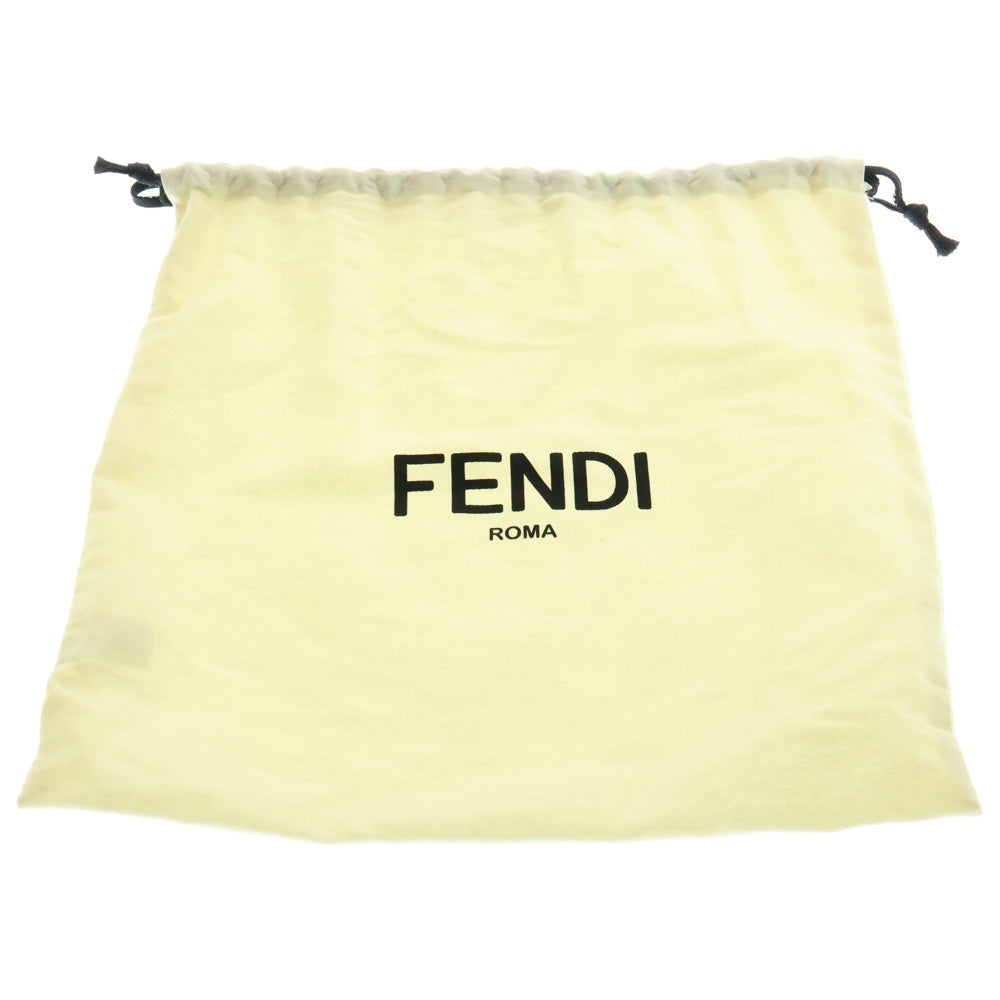 FENDI(フェンディ) ダイアゴナル カメラケース ショルダーバッグ ブラック×イエロー シルバー金具 レザー×PVC 7M0286