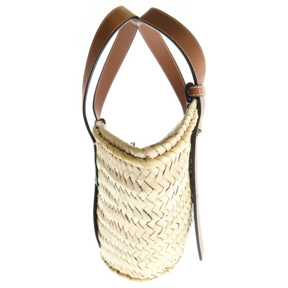 LOEWE(ロエベ) かごバッグ スモール ブラウン ラフィア×レザー