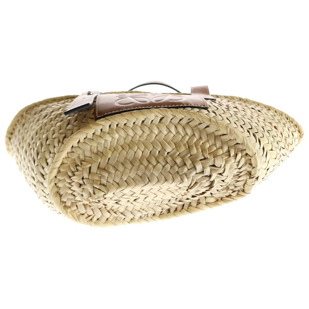 LOEWE ロエベ カゴバッグ ブラウン レザー ラフィア LOEWE(ロエベ) かごバッグ スモール ブラウン ラフィア×レザー