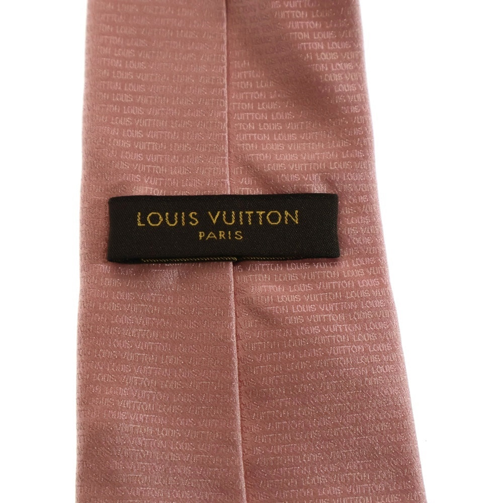 LOUIS VUITTON(ルイヴィトン) LVロゴ総柄シルクネクタイ ピンク