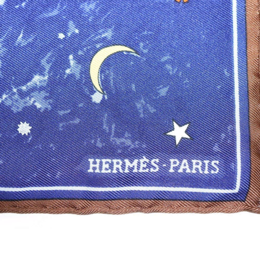 HERMES(エルメス) カレ40 l Annee des Etoiles 星の時代 シルク スカーフ ブルー