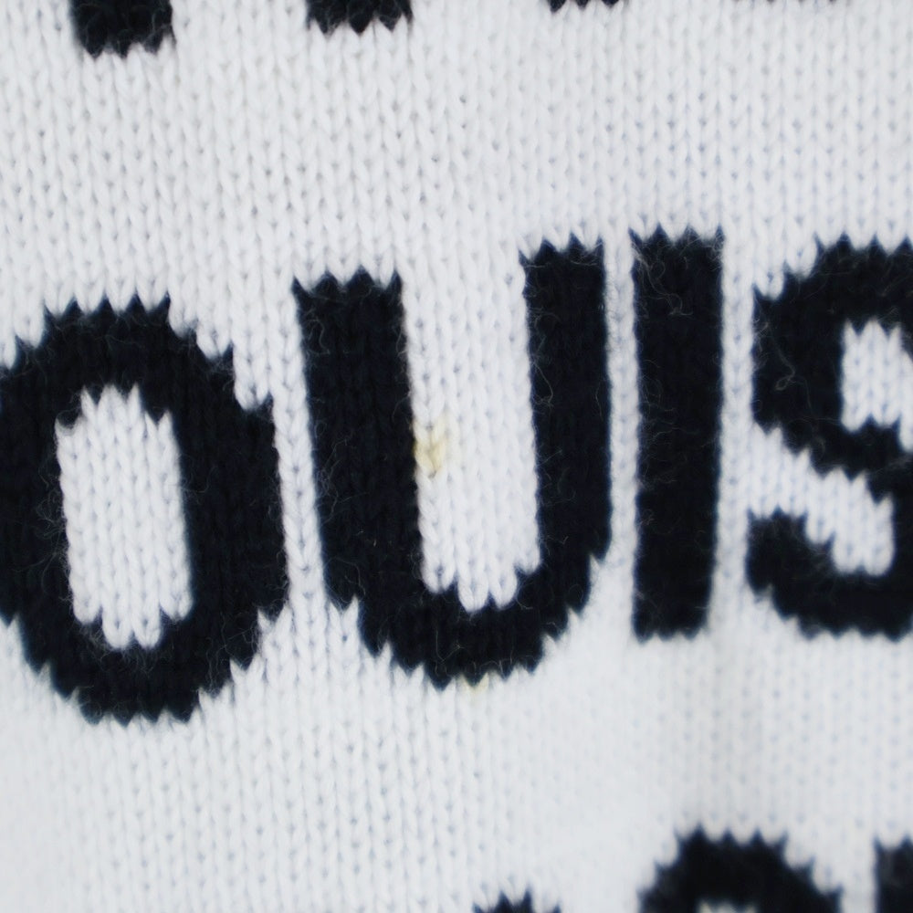 LOUIS VUITTON(ルイヴィトン) 21AW Letters Sweater レター クルーネック長袖セーター ニット ホワイト/ブラック RM212M USO HLN06W