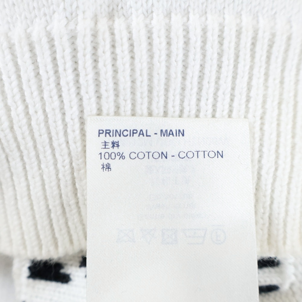 LOUIS VUITTON(ルイヴィトン) 21AW Letters Sweater レター クルーネック長袖セーター ニット ホワイト/ブラック RM212M USO HLN06W