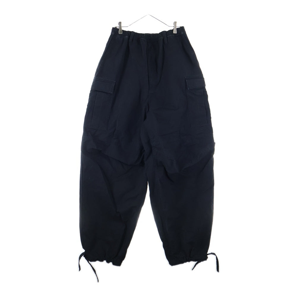 BALENCIAGA(バレンシアガ) 23SS ドローストリング カーゴ ワイドストレート パンツ ブラック 698940
