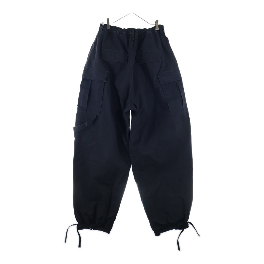 BALENCIAGA(バレンシアガ) 23SS ドローストリング カーゴ ワイドストレート パンツ ブラック 698940