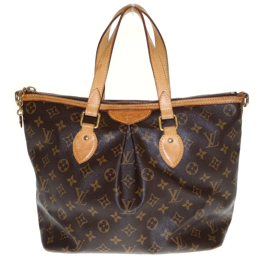 LOUIS VUITTON(ルイヴィトン) モノグラム パレルモPM ハンドバッグ トートバッグ ブラウン ゴールド金具 レザー×PVC M40145