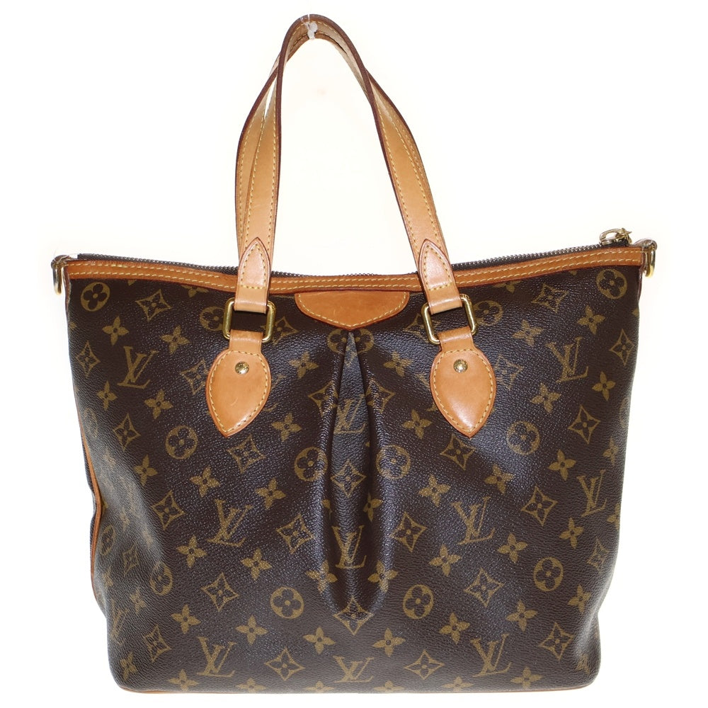 LOUIS VUITTON(ルイヴィトン) モノグラム パレルモPM ハンドバッグ トートバッグ ブラウン ゴールド金具 レザー×PVC M40145