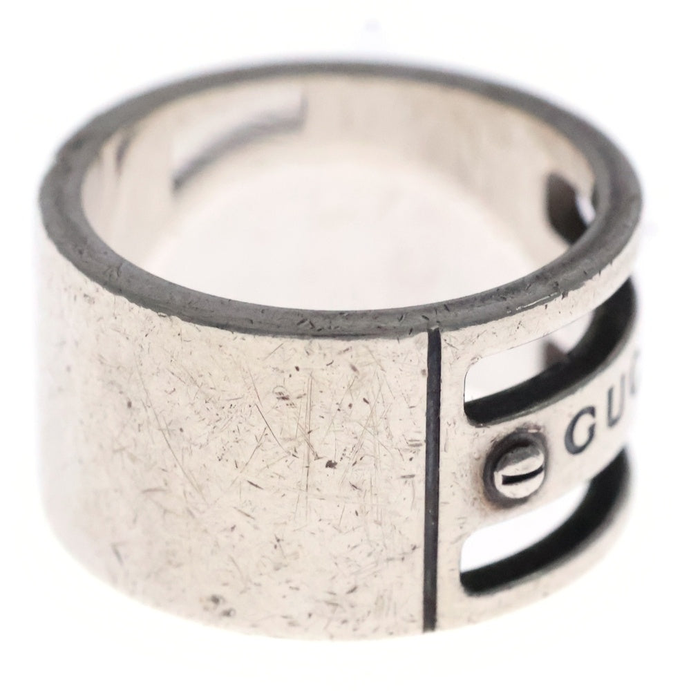 GUCCI(グッチ) ビスデザイン ロゴリング 指輪 シルバー 925