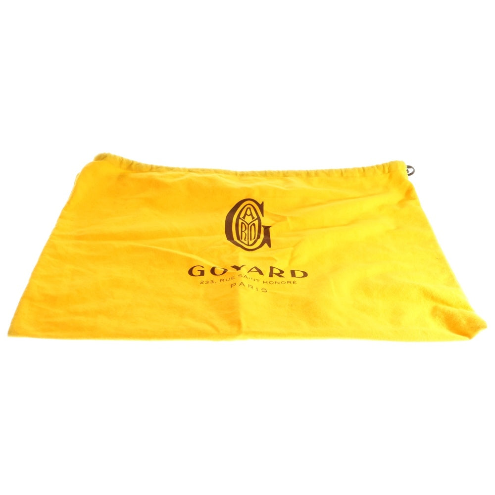 GOYARD(ゴヤール) サンルイPM PVC コーティングキャンバス ポーチ付 レザー ハンド トートバッグ ブラック/ブラウン