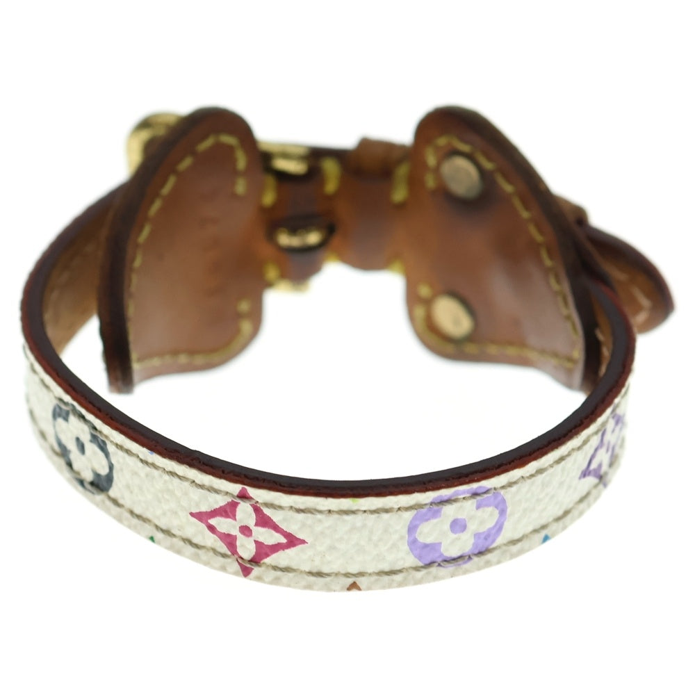 LOUIS VUITTON(ルイヴィトン) モノグラム マルチカラー ブラスレテダ ブレスレット ホワイト×ブラウン レザー×PVC M92485