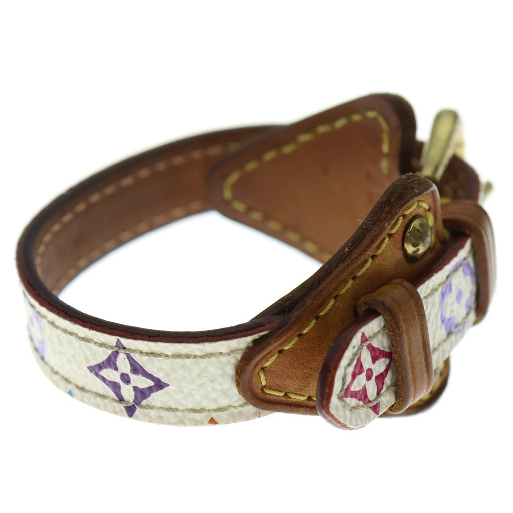 LOUIS VUITTON(ルイヴィトン) モノグラム マルチカラー ブラスレテダ ブレスレット ホワイト×ブラウン レザー×PVC M92485
