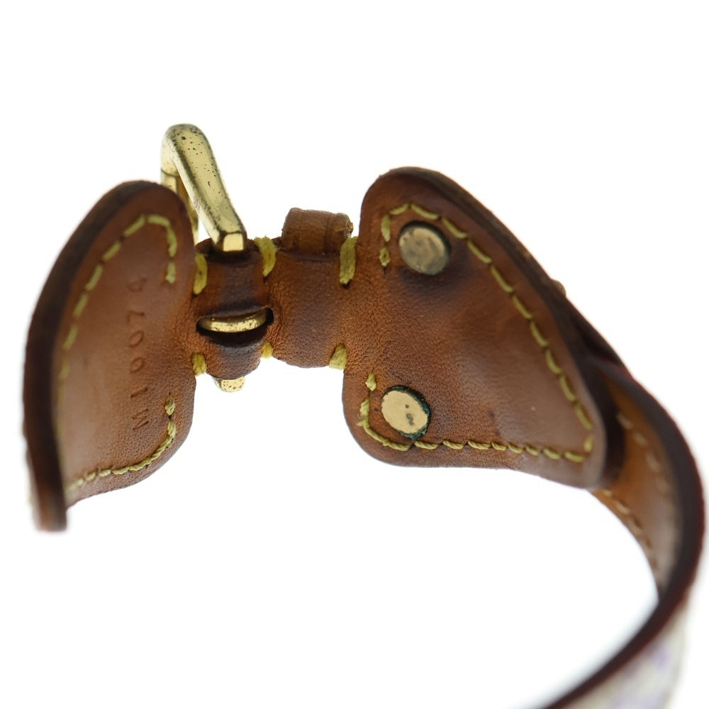 LOUIS VUITTON(ルイヴィトン) モノグラム マルチカラー ブラスレテダ ブレスレット ホワイト×ブラウン レザー×PVC M92485