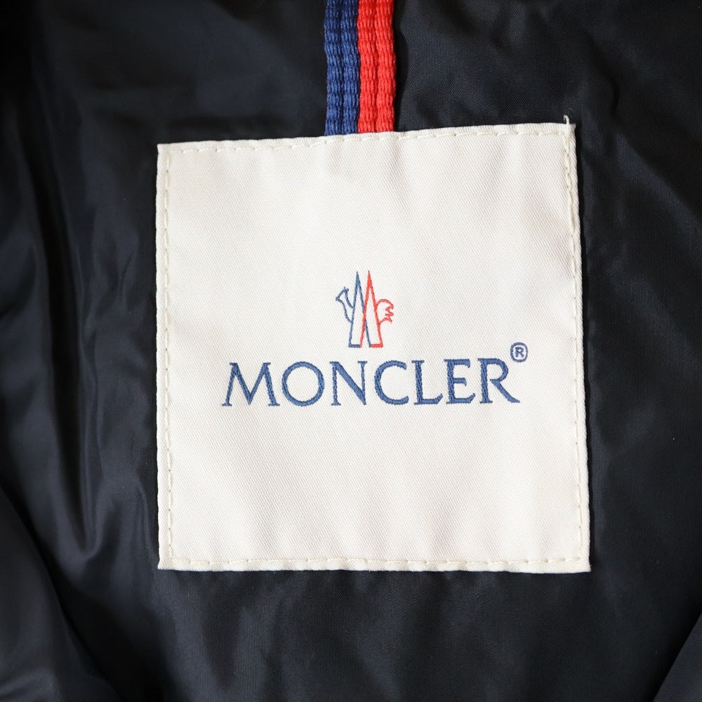 MONCLER(モンクレール) 17AW FLAMMETTE フラメッテ ワッペンロゴ フーデッド ジップアップ ダウン ロング ジャケット コート ブラック レディース C20934993105 54155
