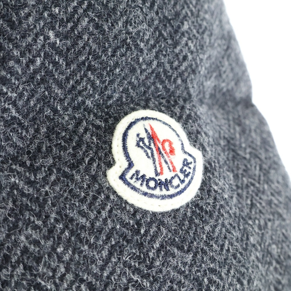 MONCLER(モンクレール) GUYENNE ギエンヌ カモフラ 迷彩柄 切り替え ウール フーデッド ジップアップ ダウンジャケット グレー 320914197885 54687