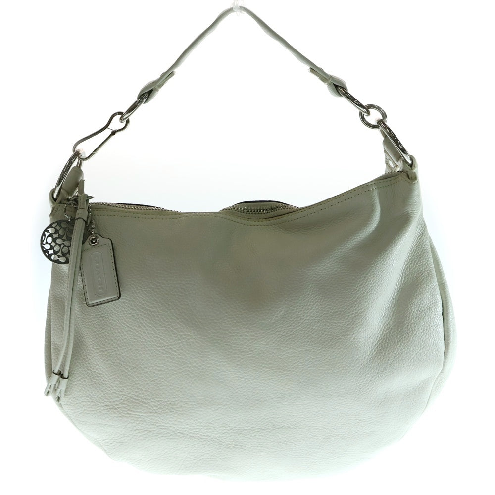 COACH(コーチ) オールドコーチ 牛革 ワンショルダーバッグ ハンドバッグ ホワイト レザー ホワイト シルバー