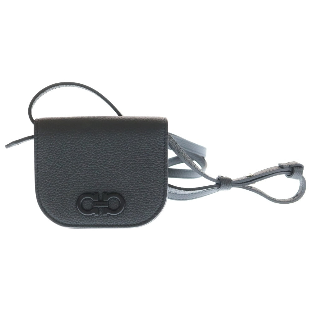 Salvatore Ferragamo(サルヴァトーレ フェラガモ) ガンチーニ ポシェット ショルダーバッグ カードケース ウォレット レザー